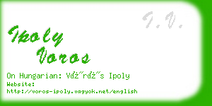 ipoly voros business card